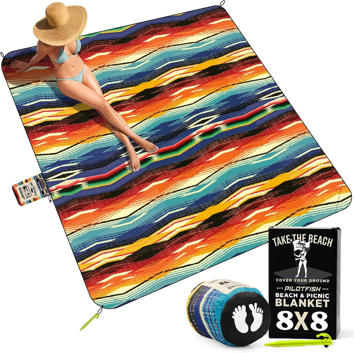 Beach Blanket — 8 × 8 ft