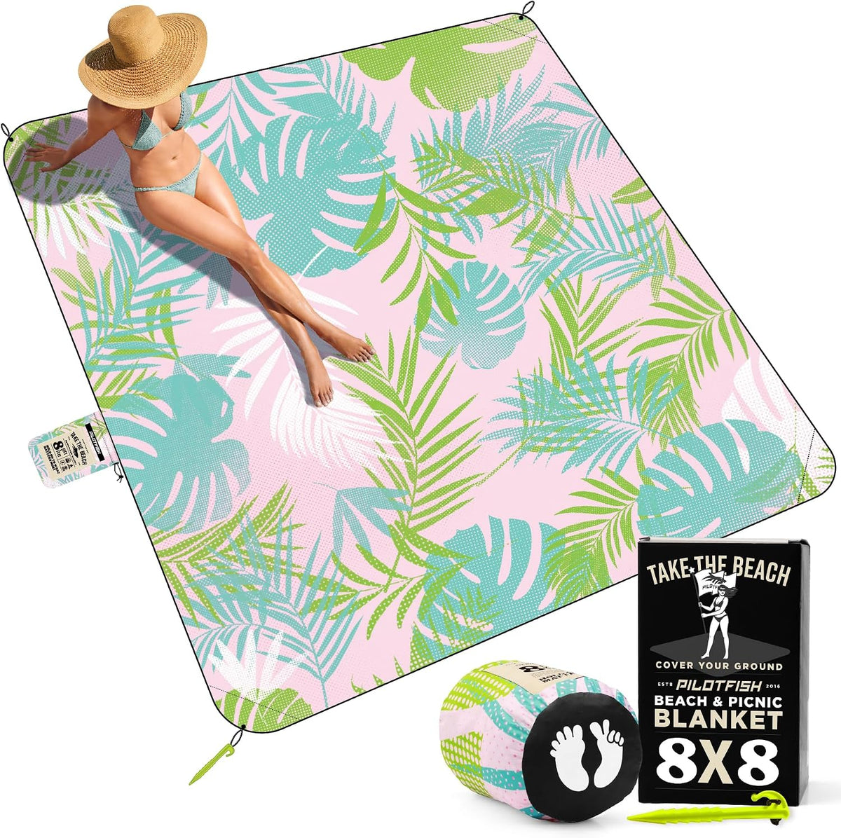 Beach Blanket — 8 × 8 ft