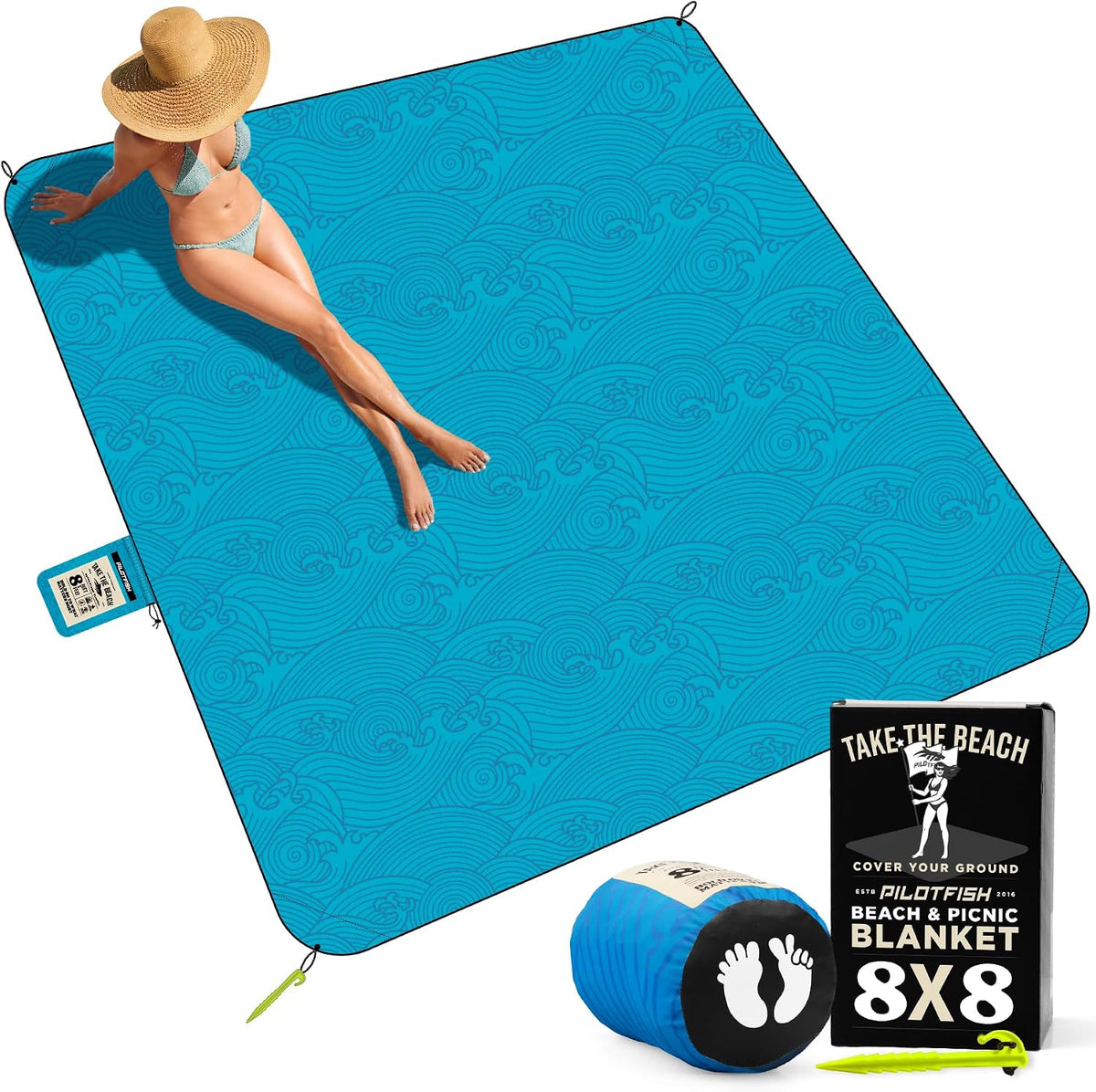 Beach Blanket — 8 × 8 ft