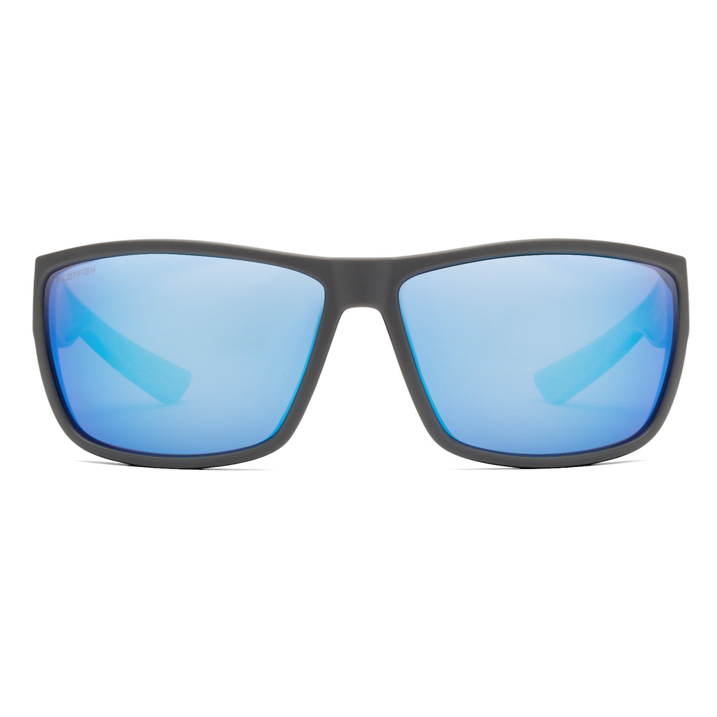 Ally Sunglasses (Matte Grey x Blue Mirror)